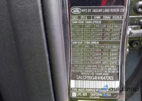 2017 Land Rover Discovery Sport Se from USA, damaged, VIN SALCP2BG4HH647263